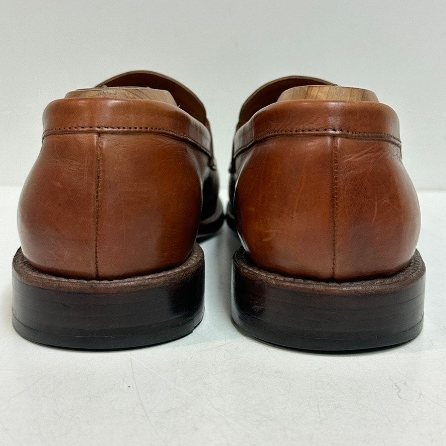 Excellent Grant Stone X J. Crew Ludlow Penny Loafer Brown Leather Bench Made 9 — image 5 of 8